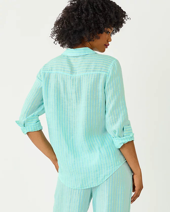 Sea View Button Down (Mint Condition X Blue Saint Tropez Stripe)