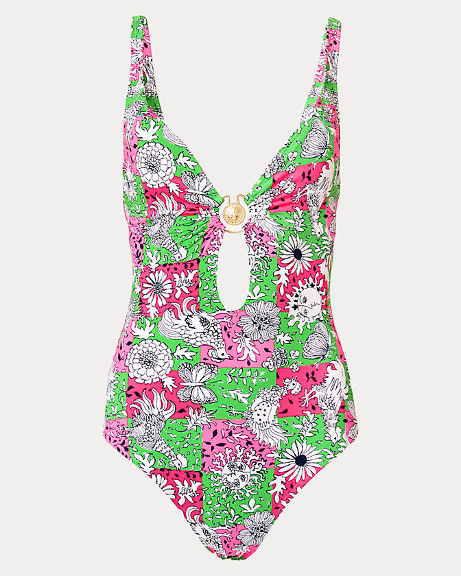 Ester One Piece (Cherry Blossom Pink Lil Chicken Check)