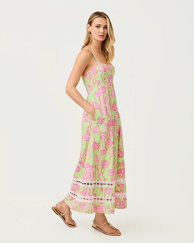 Haliey Midi Dress (Pistachio Macaron Alina)