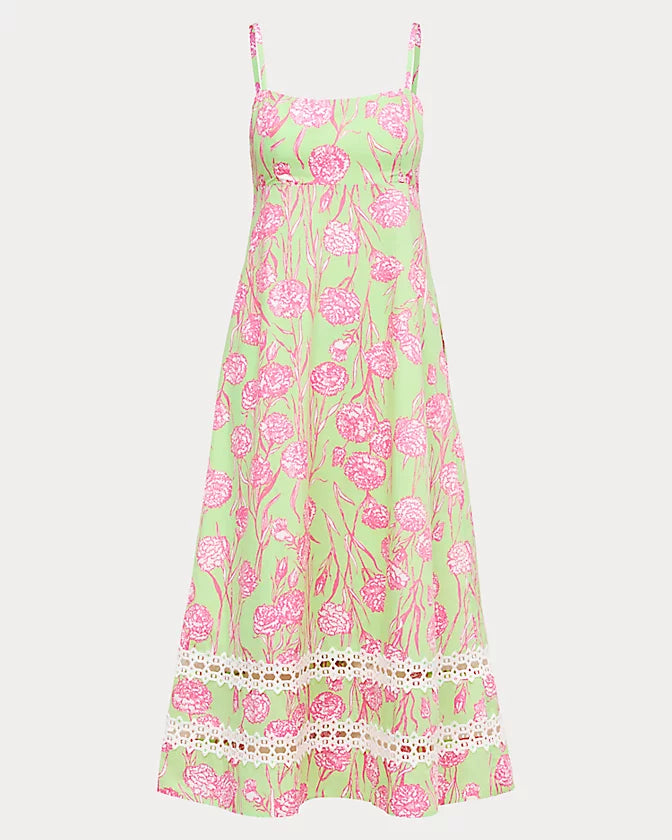 Haliey Midi Dress (Pistachio Macaron Alina)