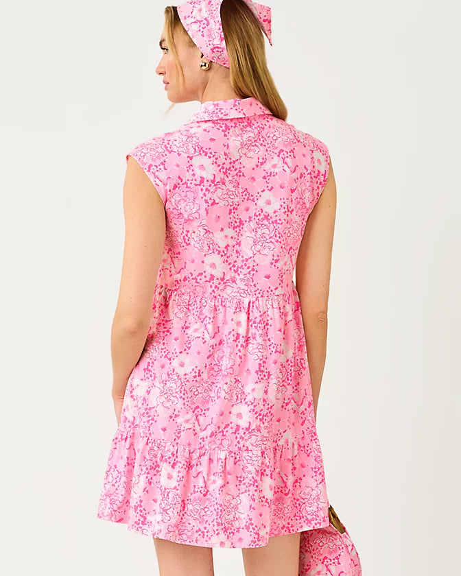Arley Dress (Conch Shell Pink Burst of Joy)