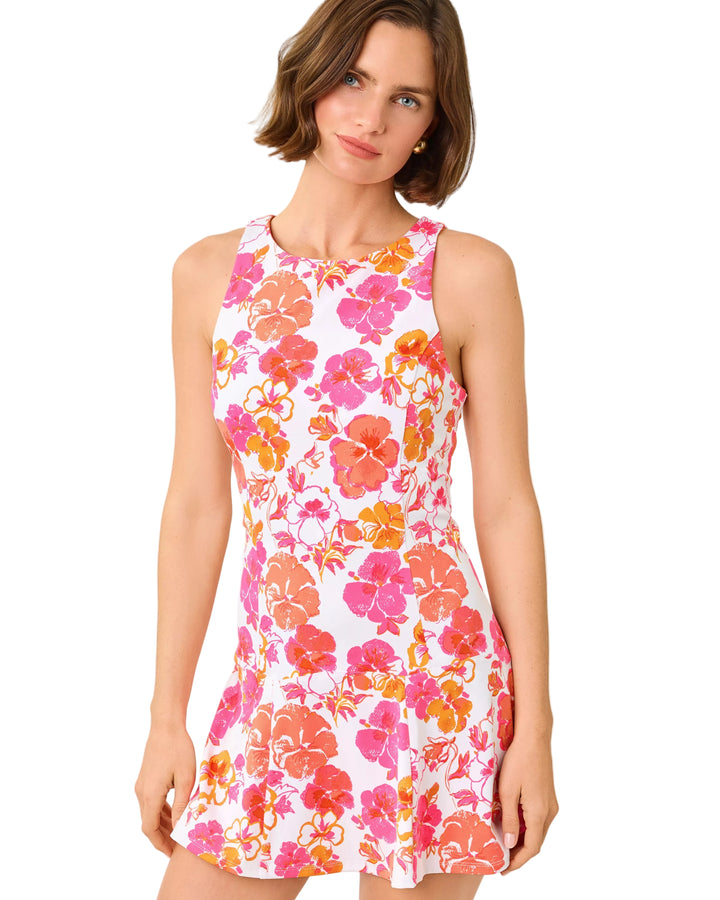 Westley Active Dress UPF 50 (Resort White Pansy Fansy)