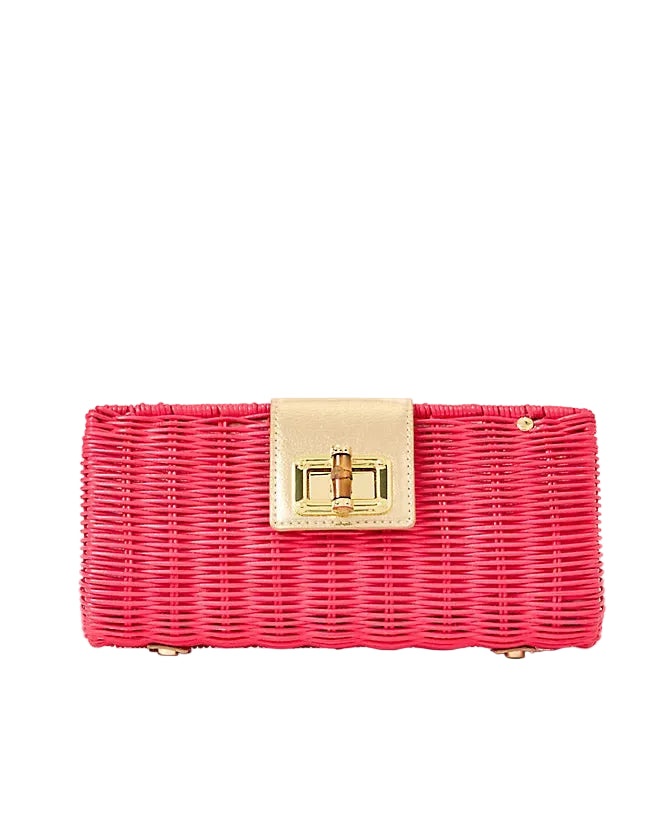 Leena Wicker Clutch (Paradise Punch)