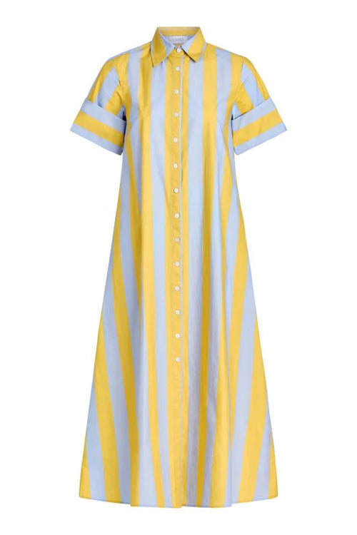 Gibbons Dress (Brimstone Stripe)