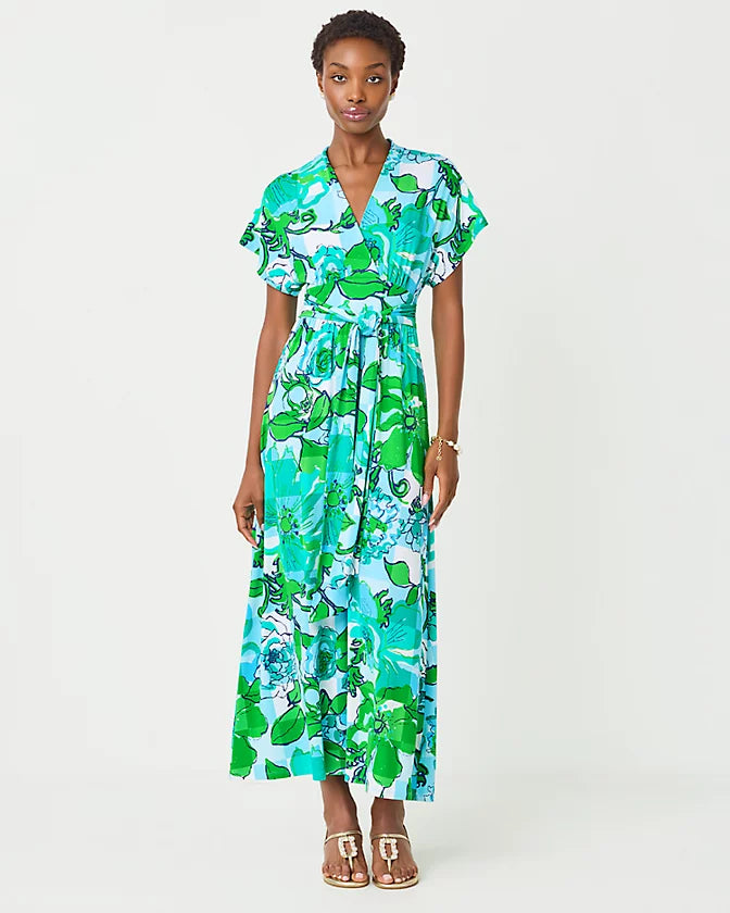 Keenan Maxi Dress (Capri Blue Rousseaus)