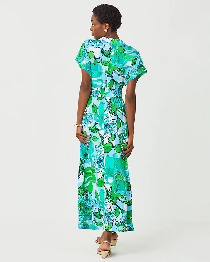 Keenan Maxi Dress (Capri Blue Rousseaus)