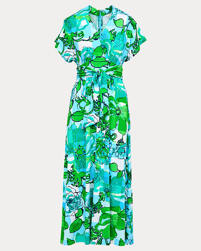 Keenan Maxi Dress (Capri Blue Rousseaus)