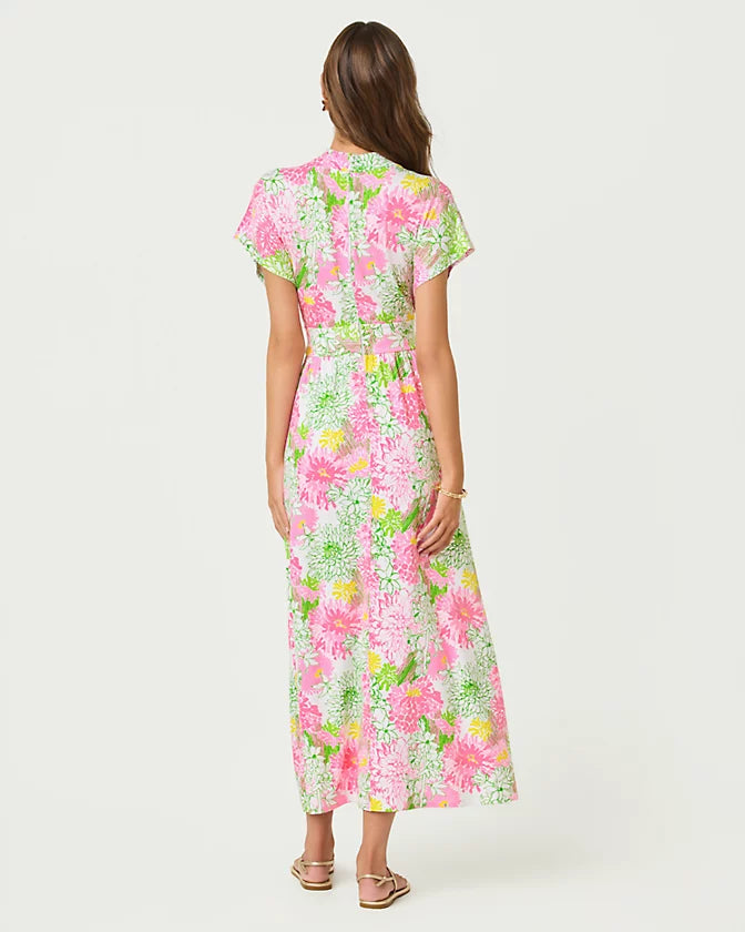 Keenan Maxi Dress (Resort White Mum Patch)