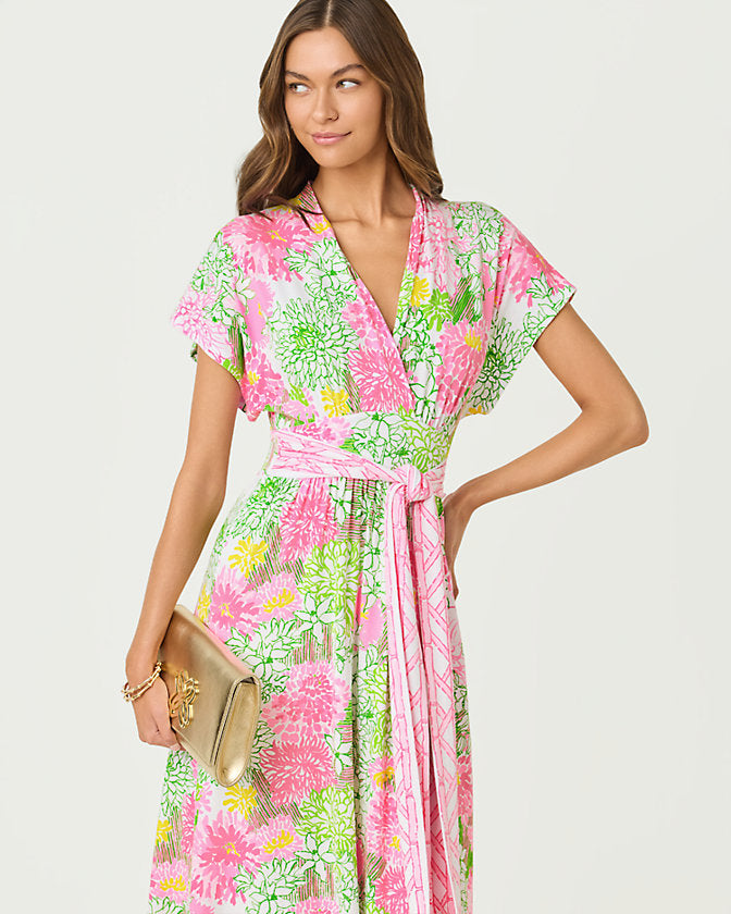 Keenan Maxi Dress (Resort White Mum Patch)