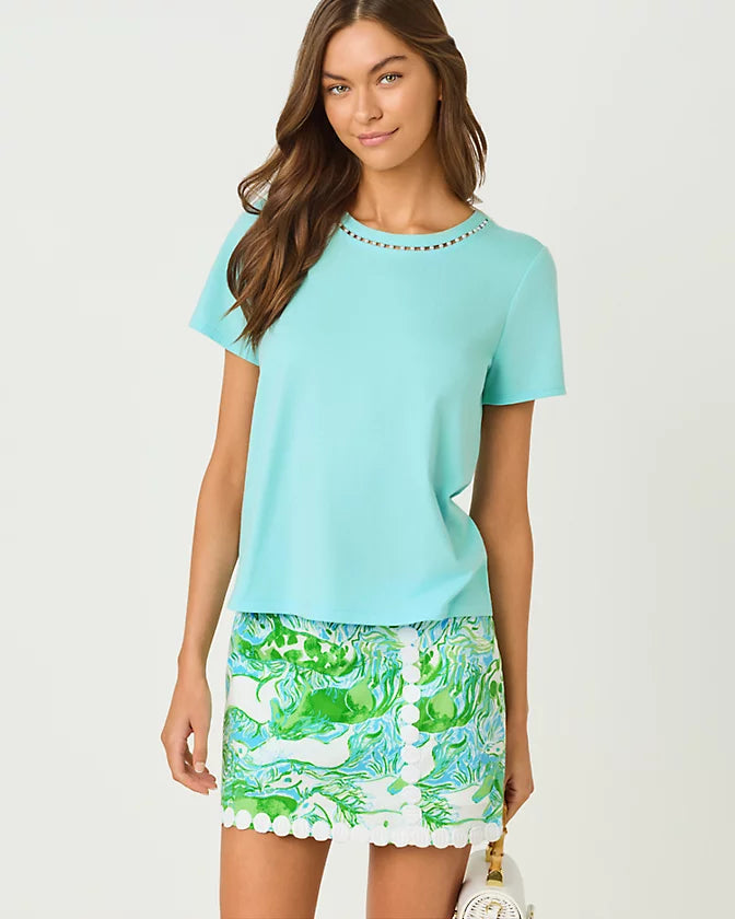 Clairmont Pearl Knit Top (Day Dream Blue)