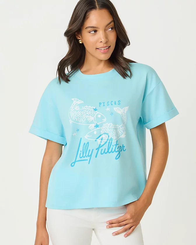 Stella Knit Top (Multi Pisces Graphic)