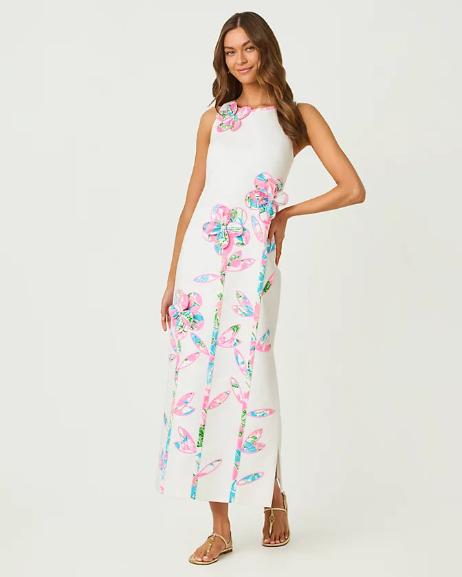 Marleigh Maxi Shift Dress (Resort White)