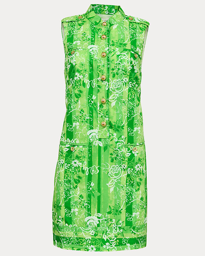 Zorella Shift (Jackfruit Green Roseys Petals)