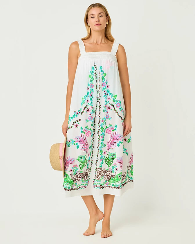 Colwin Midi Coverup (Resort White Royal Zoo)