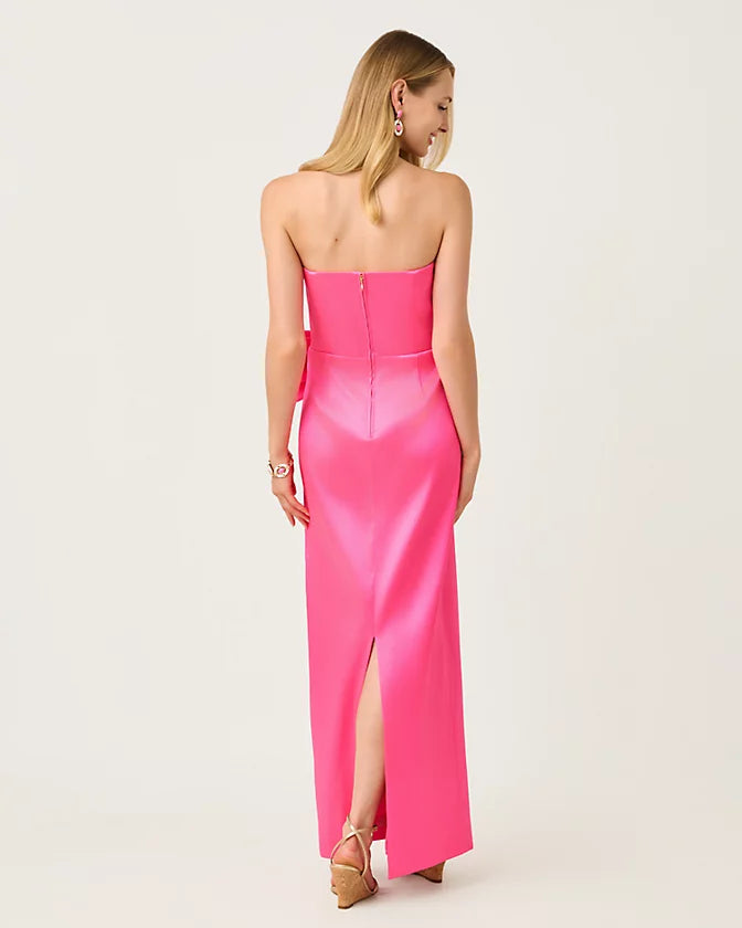 Tiernan Stretch Maxi Dress (Cherry Blossom Pink)