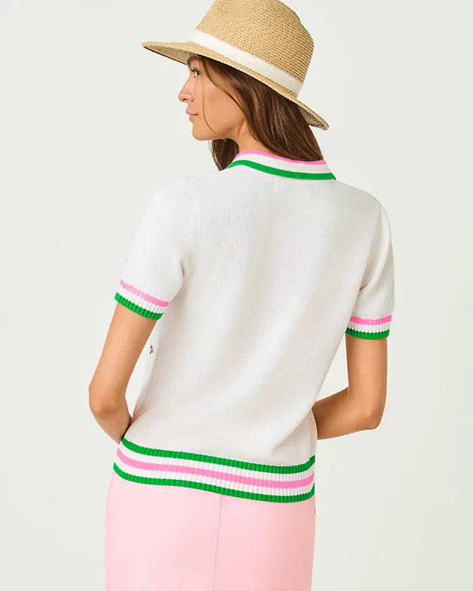 Suzette Sweater (Resort White Derby Ditsy)