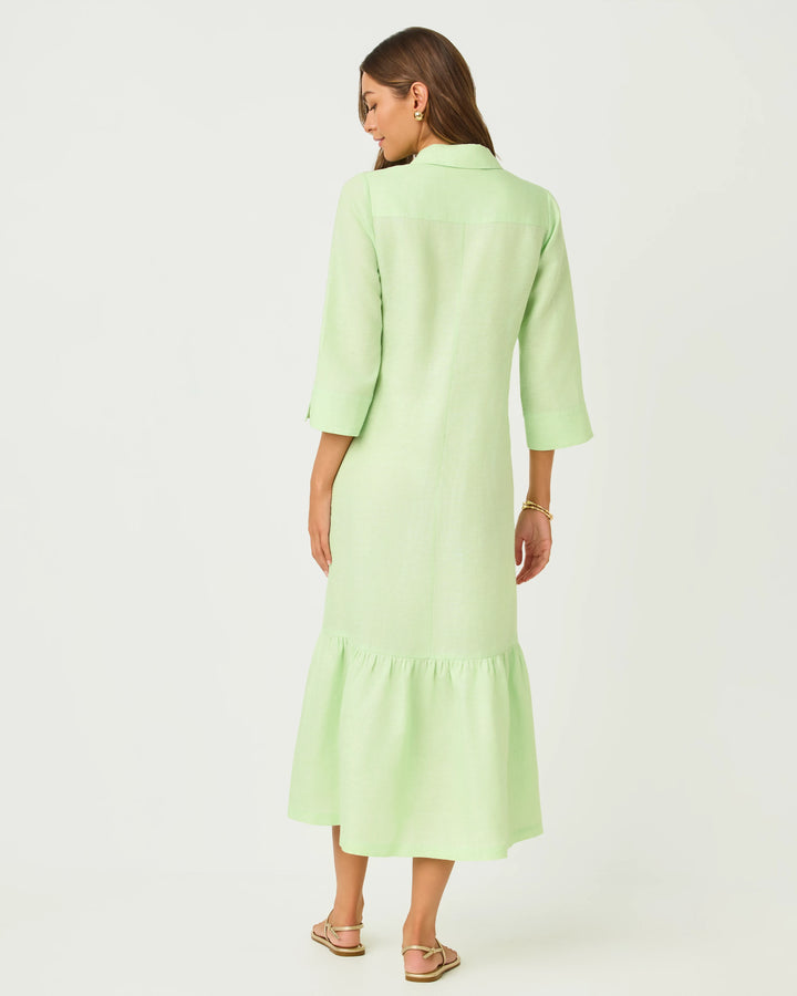 Alora Dress (Pistachio Macaroon Resort White)