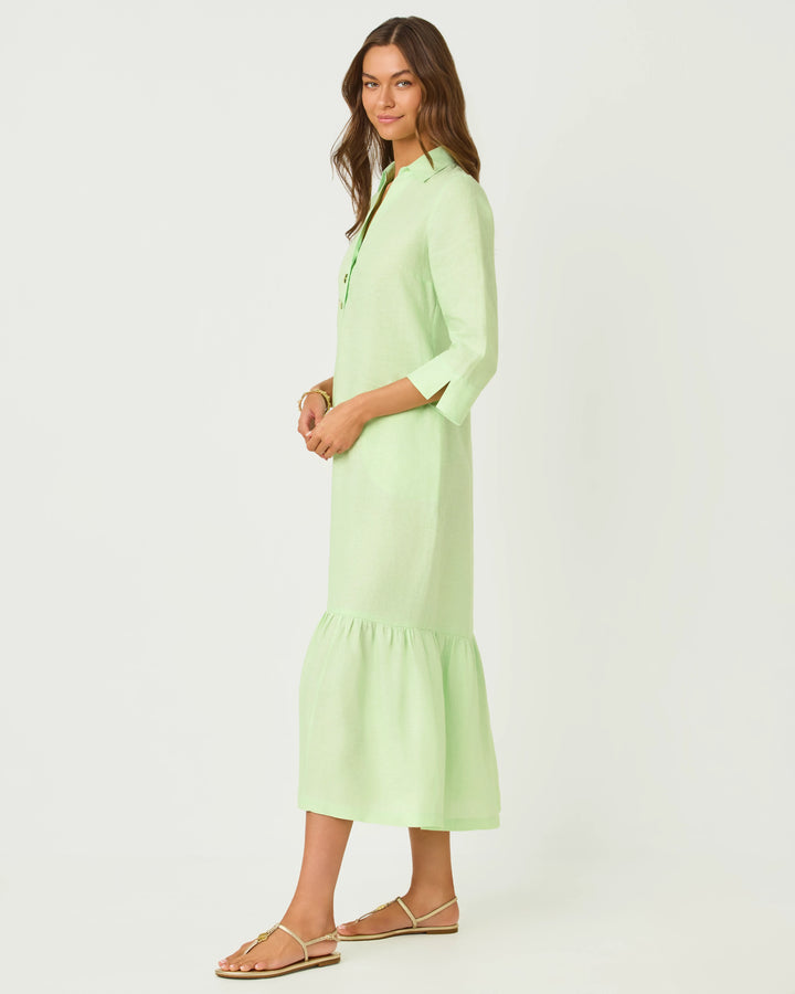 Alora Dress (Pistachio Macaroon Resort White)
