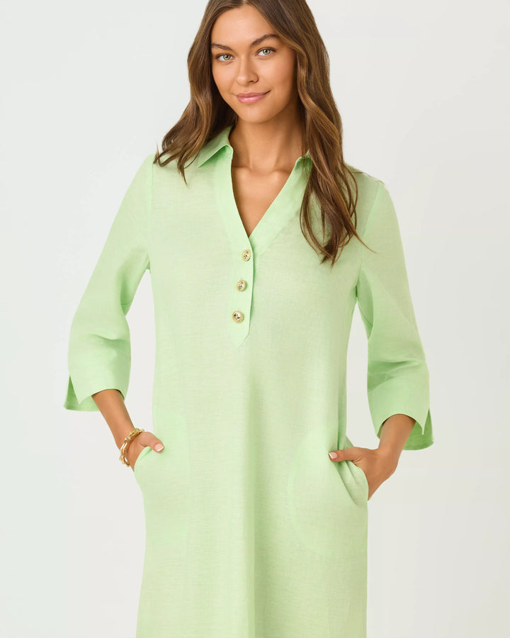 Alora Dress (Pistachio Macaroon Resort White)