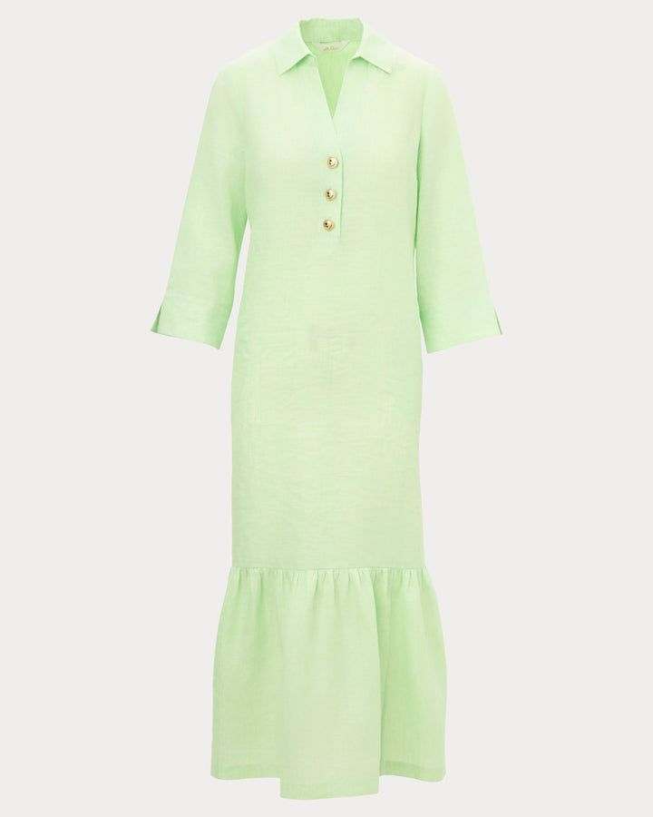Alora Dress (Pistachio Macaroon Resort White)