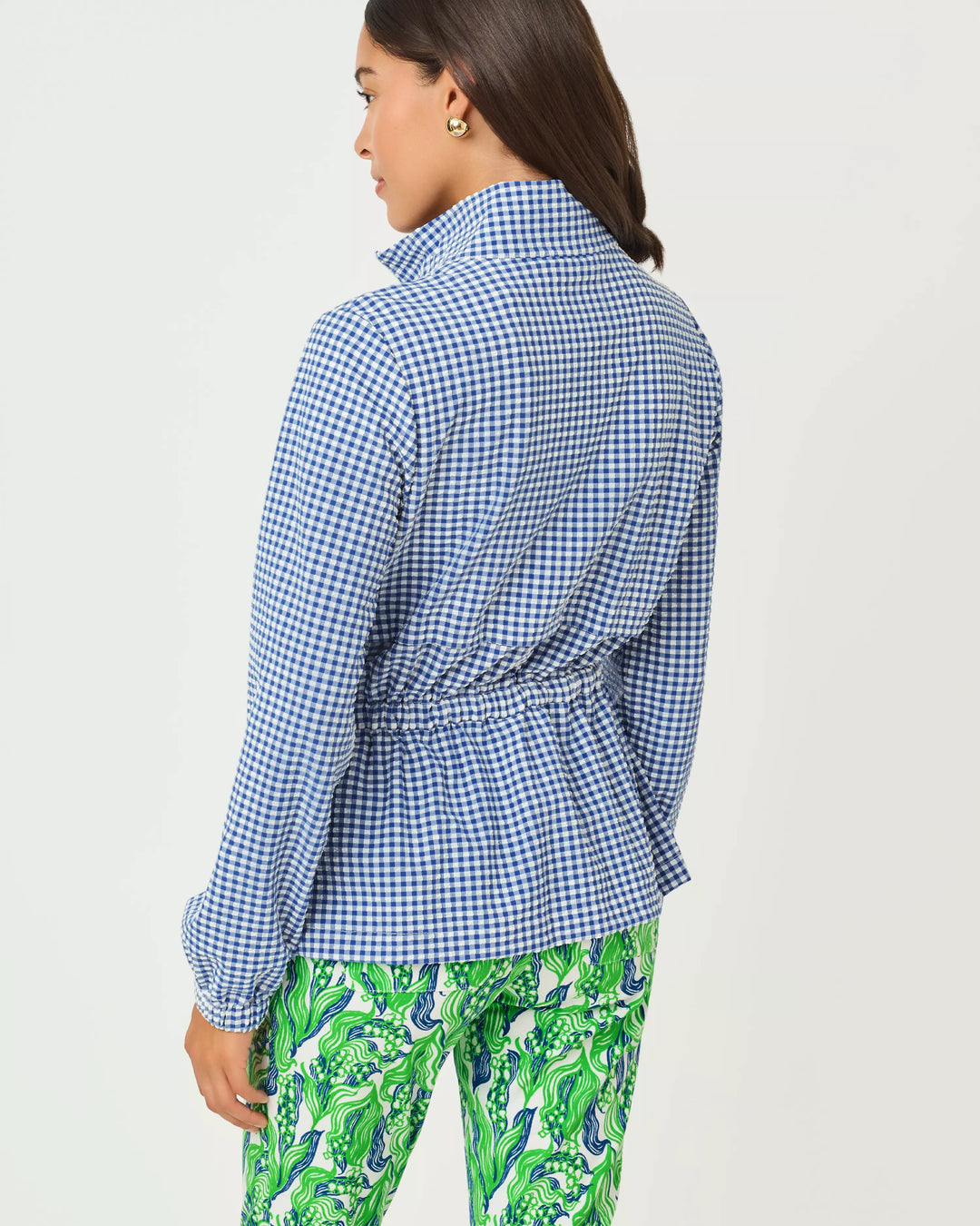 Romilly Performance Jacket (Starlight Navy Mini Performance Gingham)