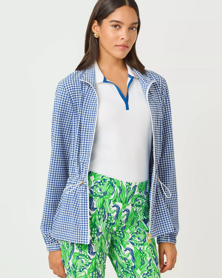 Romilly Performance Jacket (Starlight Navy Mini Performance Gingham)
