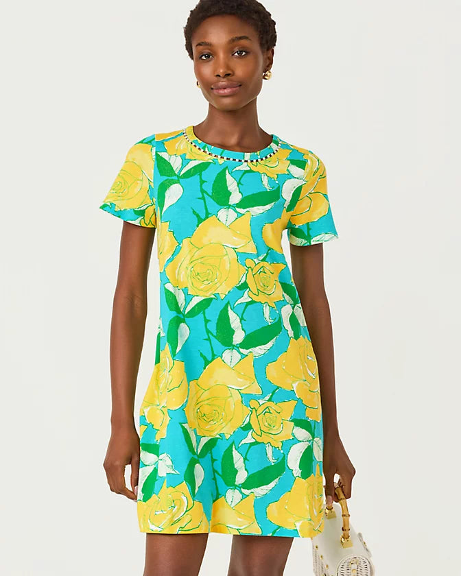 Cody Dress (Blue Curacao Rose Bud)