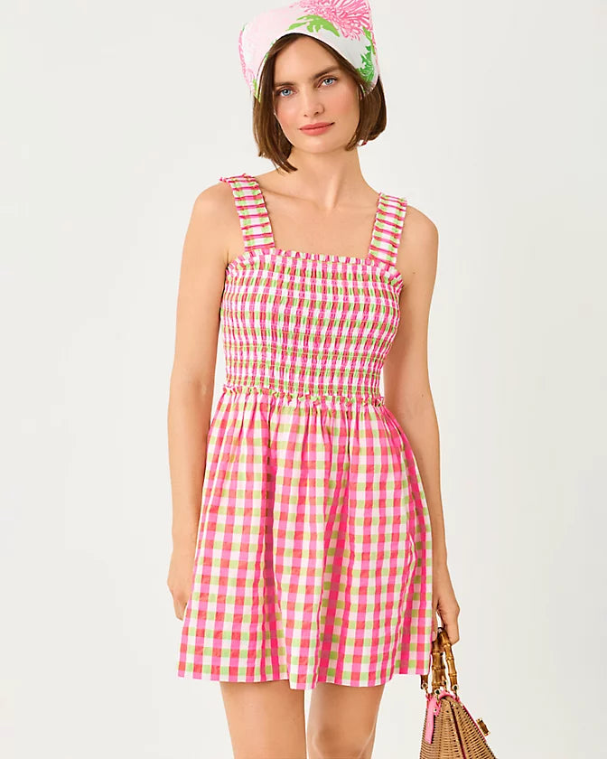 Hadly Skirted Romper (Cherry Blossom Pink Summer Lovin Gingham)