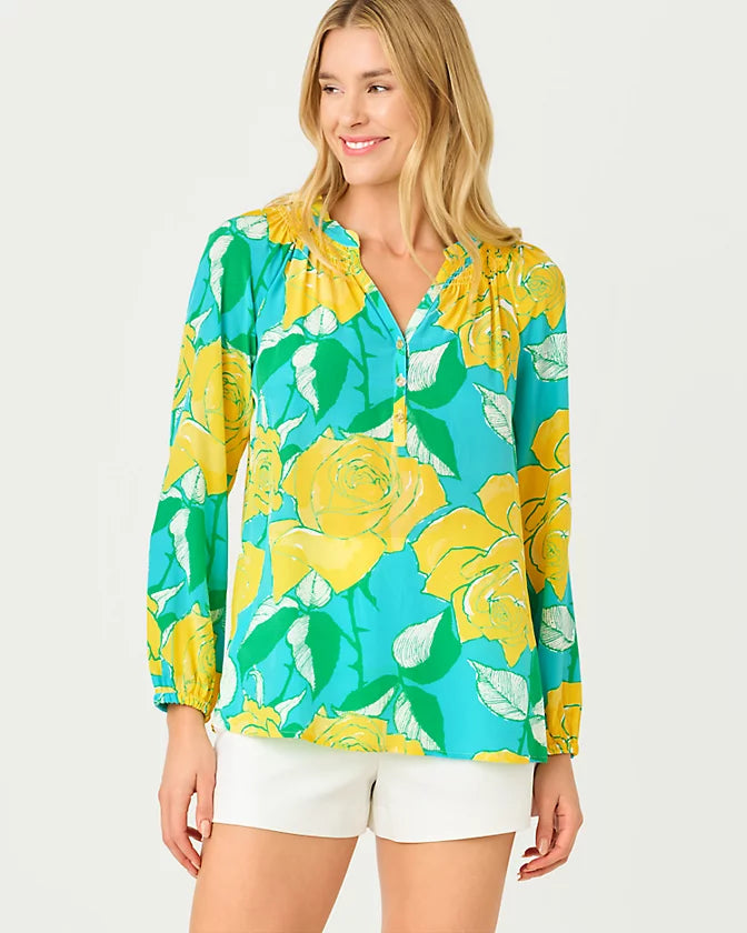 Elsa Top (Blue Curacao Rose Bud)