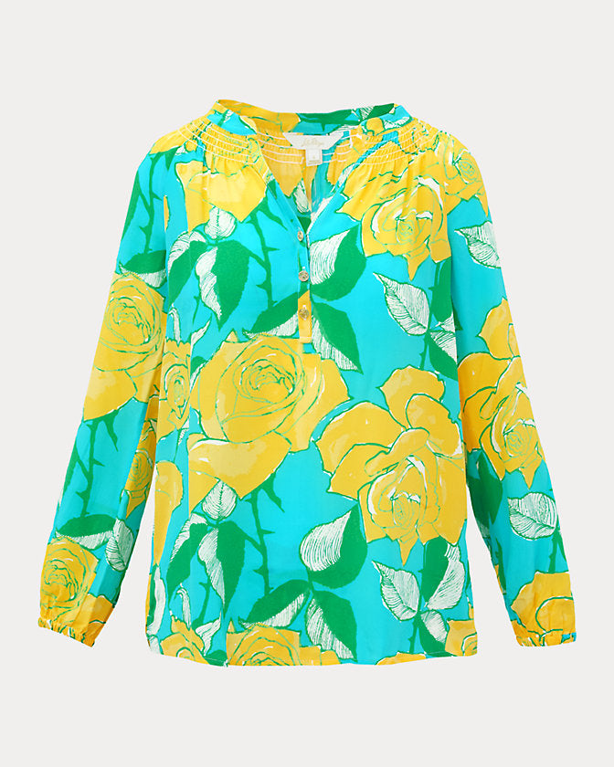 Elsa Top (Blue Curacao Rose Bud)