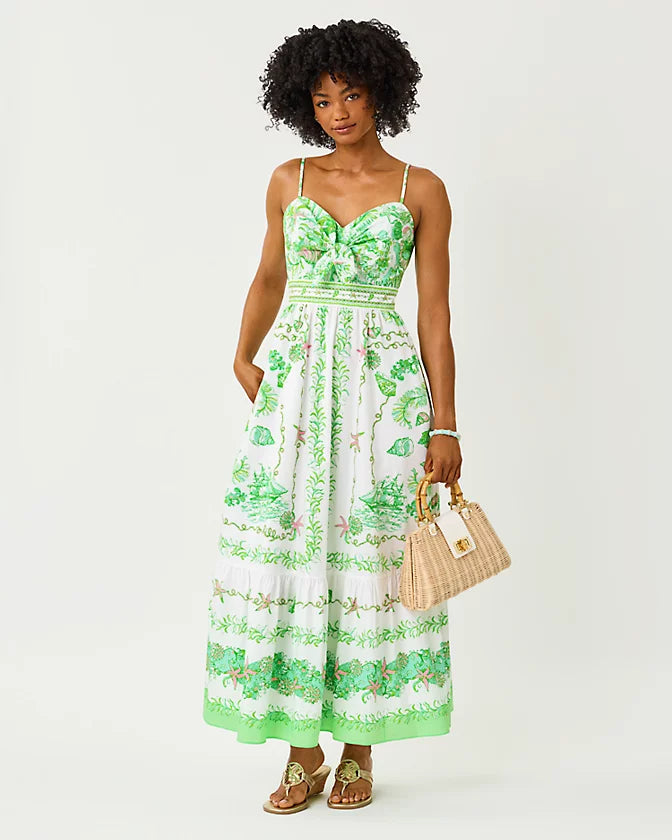 Janae Maxi Dress (Resort White Ship to Shore)