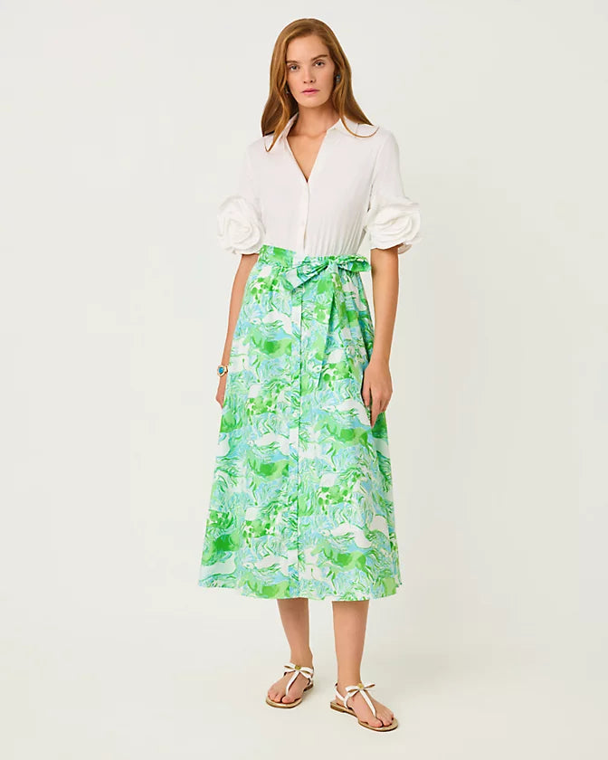 Sonaire Midi Shirtdress (Capri Blue Galloping Gals)