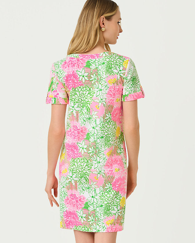 Cameron Dress (Resort White Mum Patch)