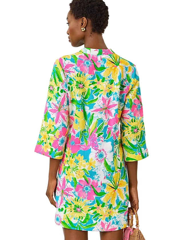 Annadetta Linen Tunic Dress (Multi Lovely Lilly)