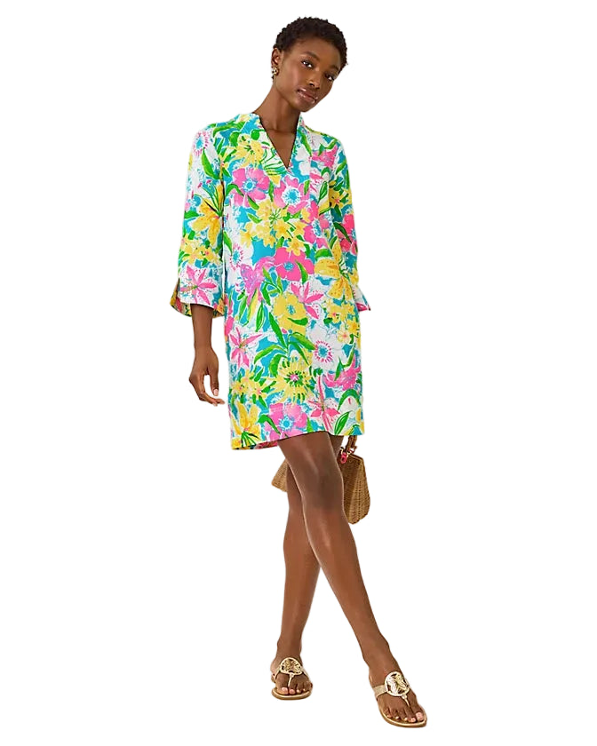 Annadetta Linen Tunic Dress (Multi Lovely Lilly)