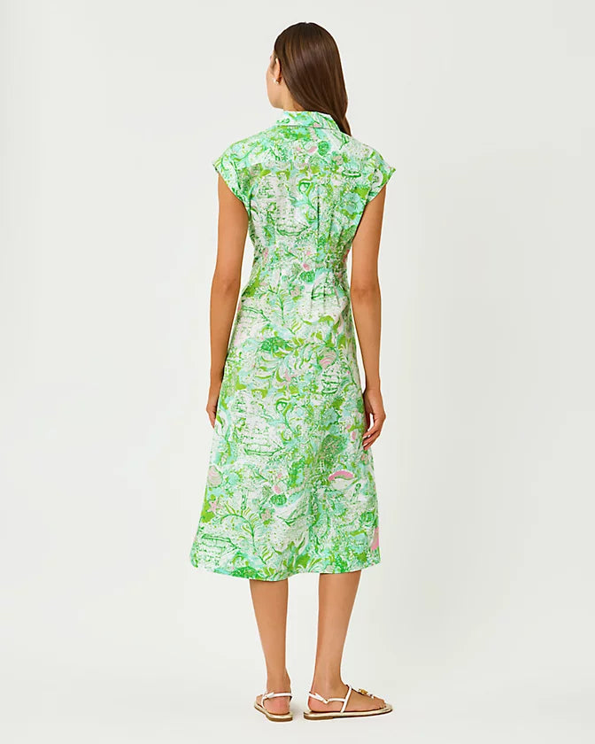Tonya Midi Shirtdress (Resort White Ship to Shore)