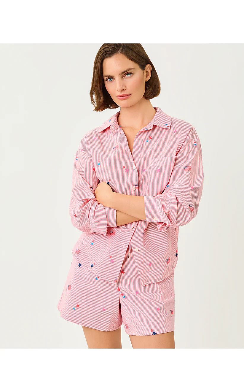 Bondi Button Down (Paradise Punch Its a 250th Celebration Stripe)
