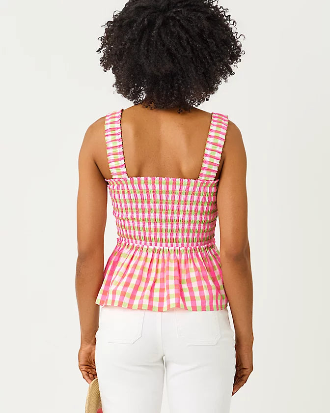 Hadly Smocked Top (Cherry Blossom Pink Summer Lovin Gingham)