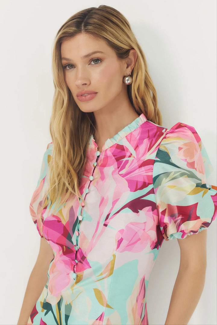 Florrie Dress (Mint/Multi Tropical)