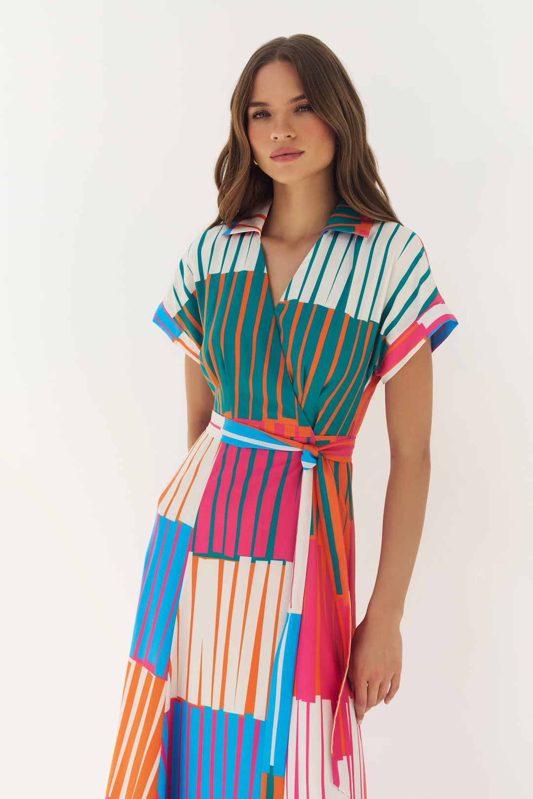 Johnnie Dress (Multi Playful Stripes)