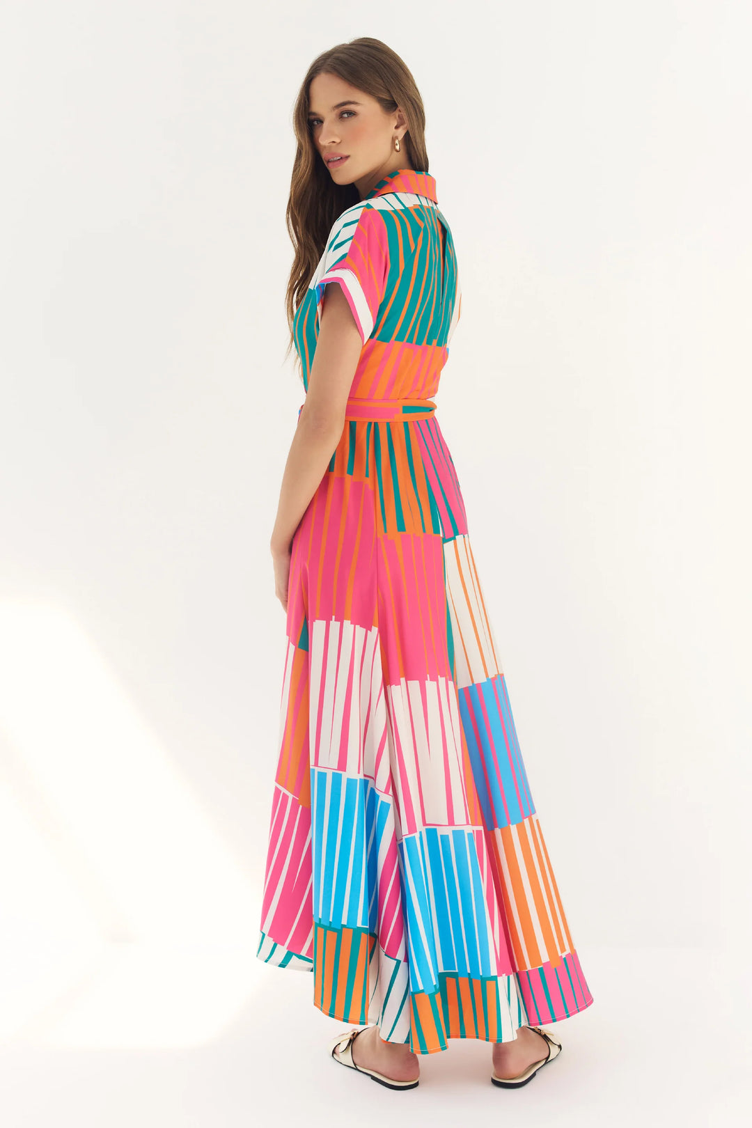 Johnnie Dress (Multi Playful Stripes)