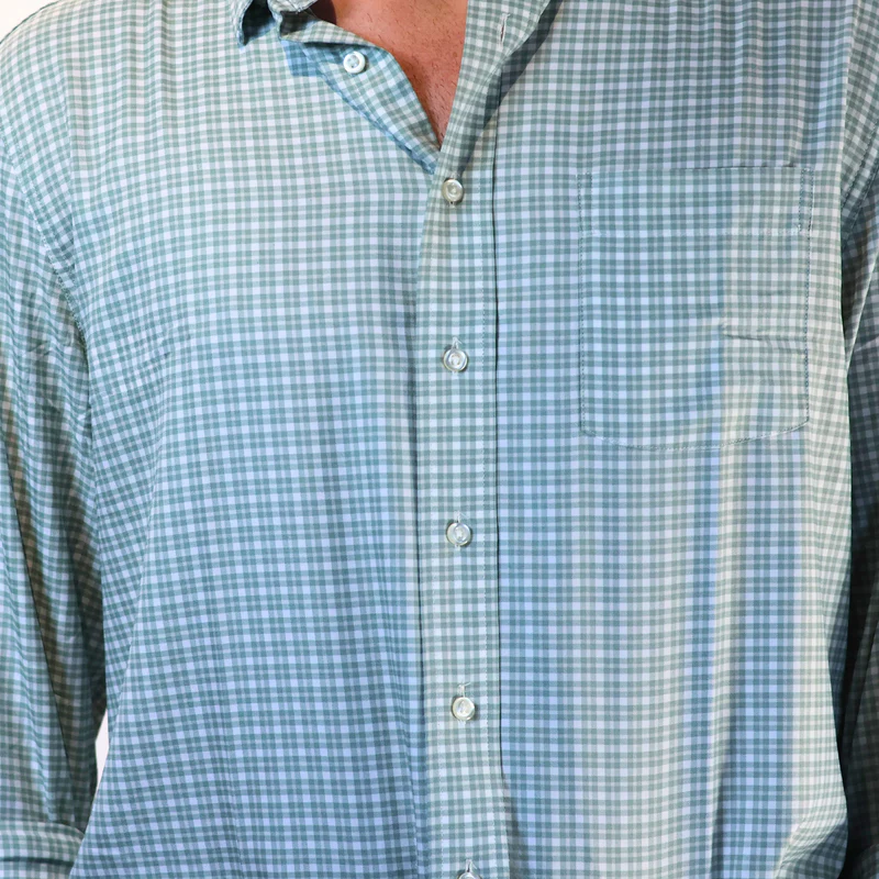 Performance Button Down (Green)