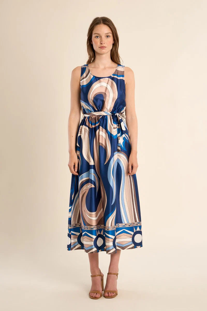 Woven Dress (Navy Athena)