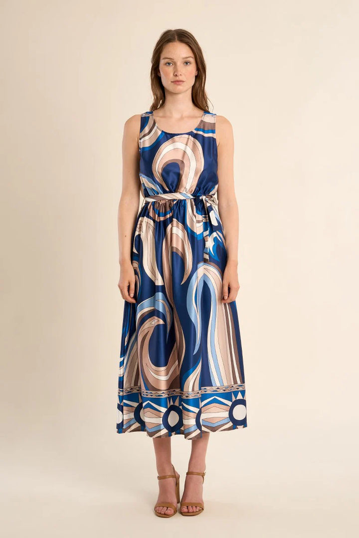 Woven Dress (Navy Athena)