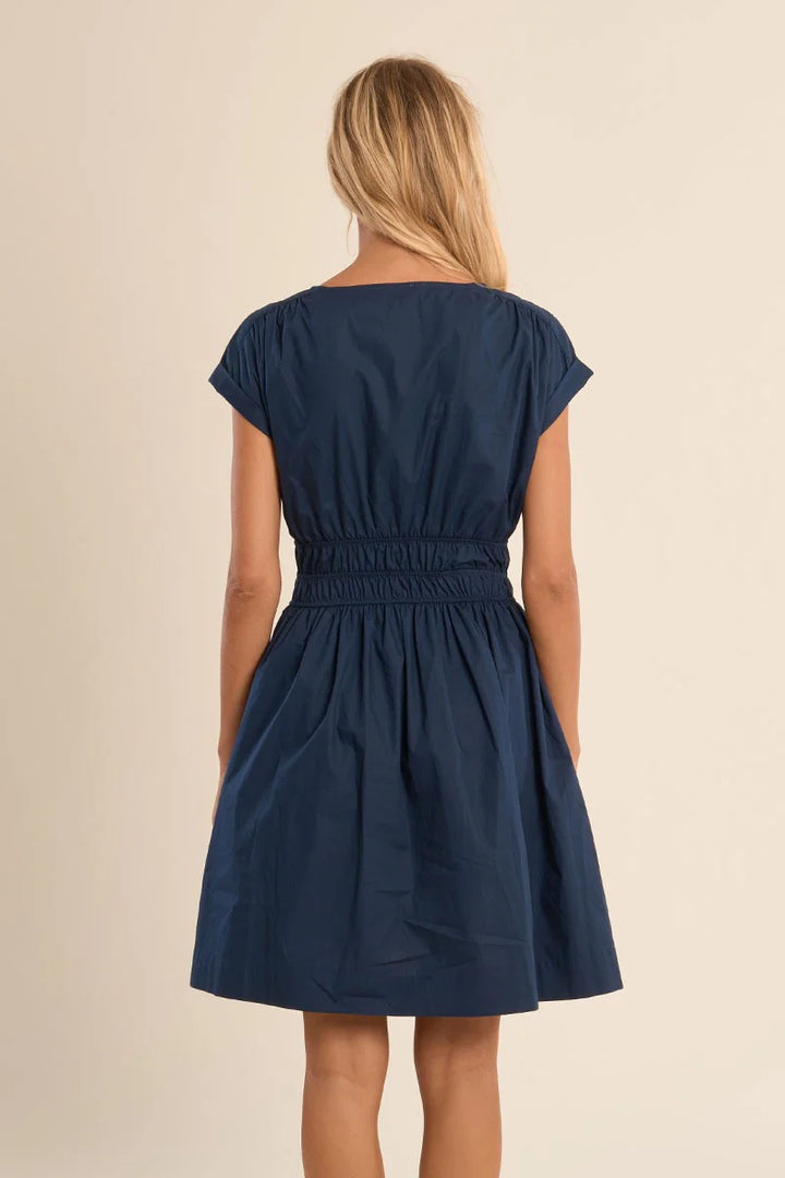 Woven Dress (Navy Blue)