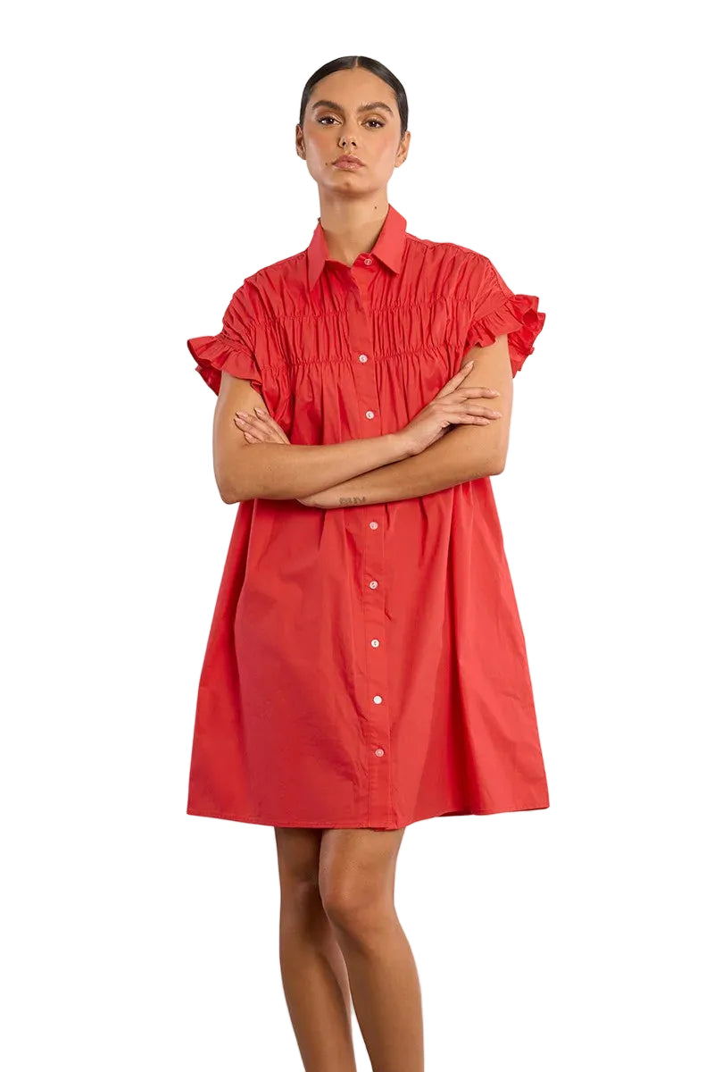 Woven Dress (Red)