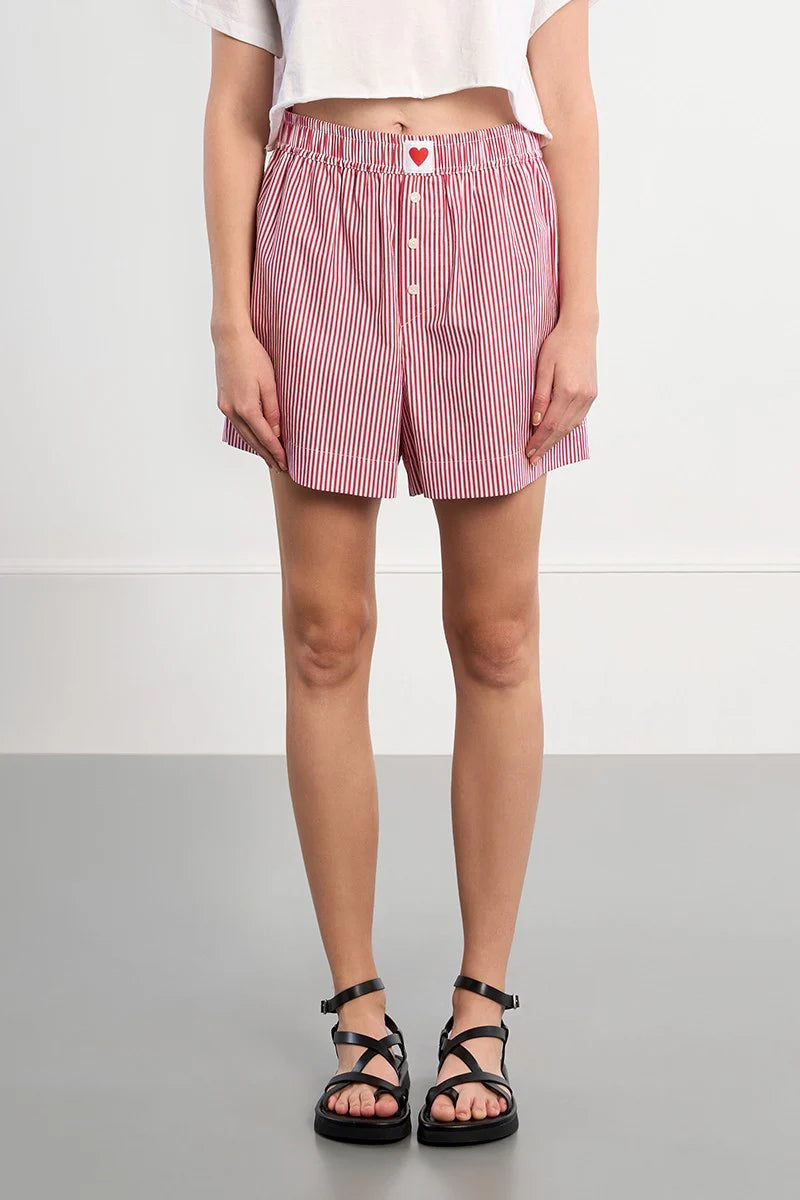 Striped Boxer Shorts (Red)
