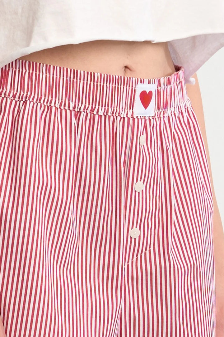 Striped Boxer Shorts (Red)