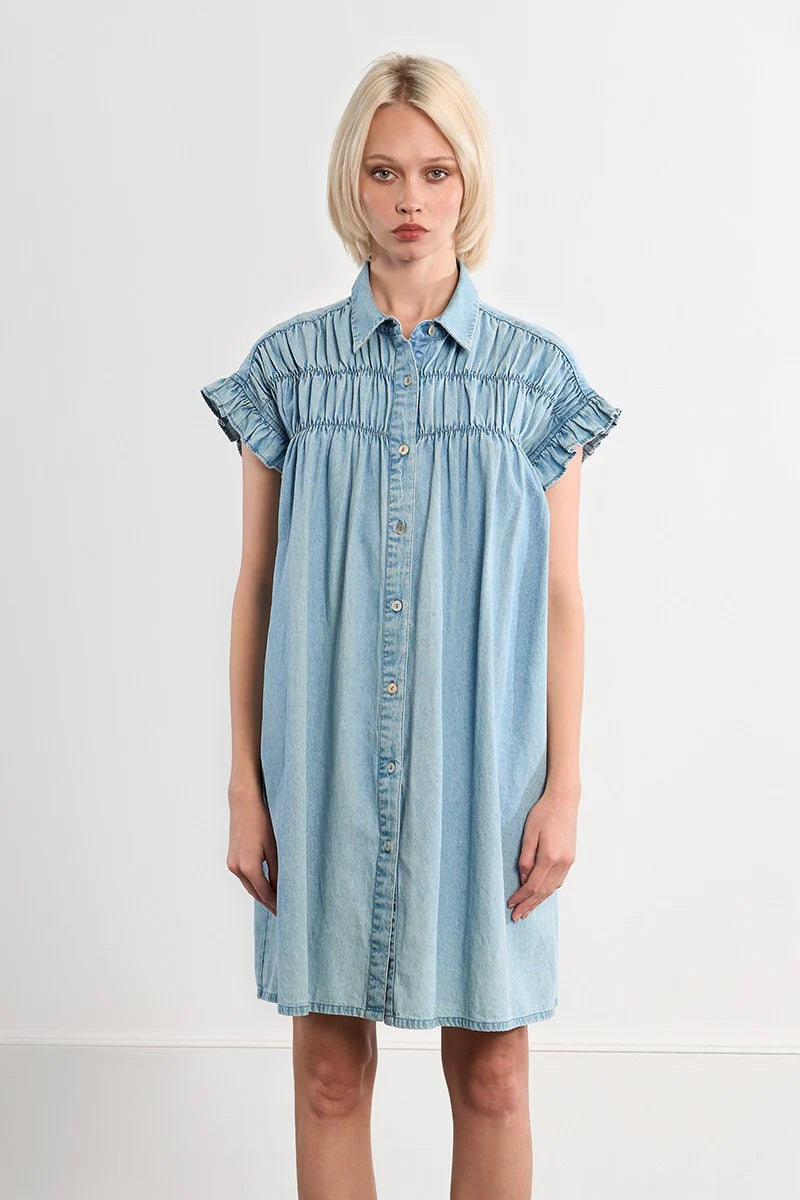 Woven Dress (Denim Blue)