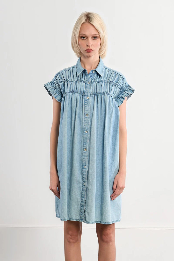 Woven Dress (Denim Blue)
